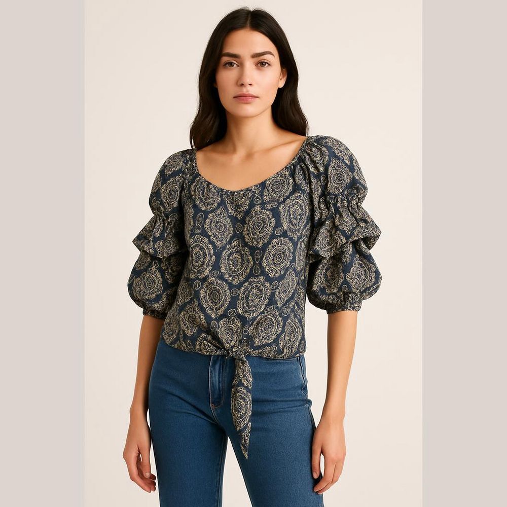 CeCe Paisley Print Blouse - Size M